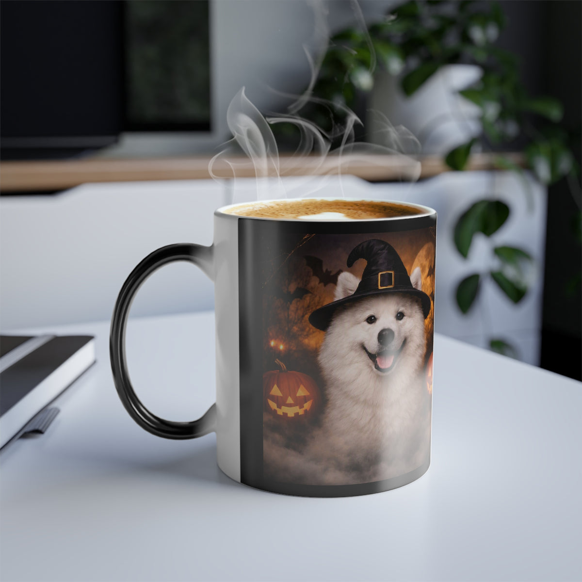 Witch Hat Pack Samoyed Color Changing Mug