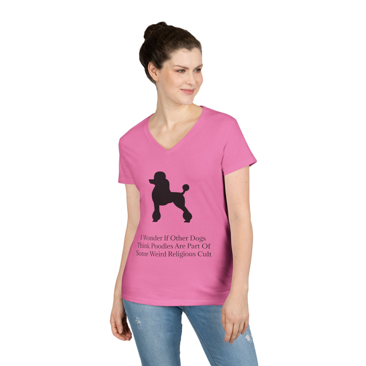 I Wonder Women's V-Neck Tee