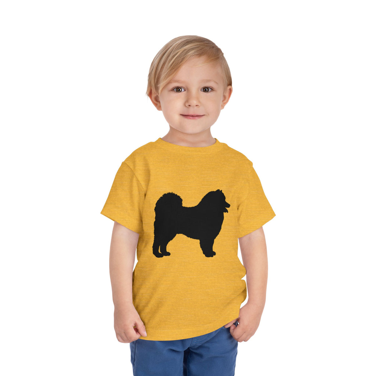 Samoyed Silhouette Toddler Unisex Short Sleeve Crewneck Tee