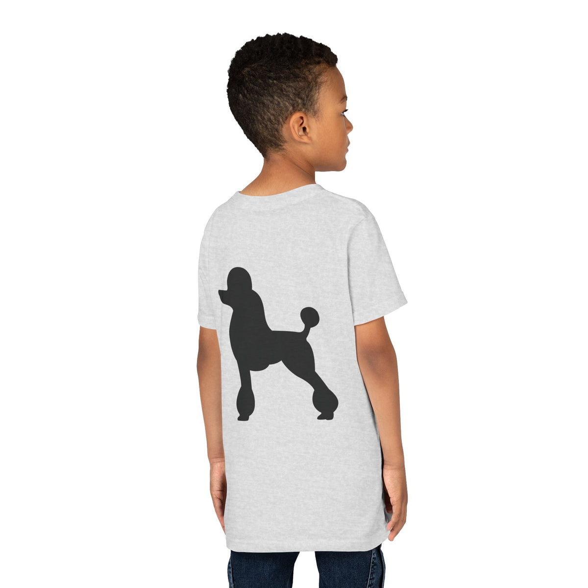 Poodle Silhouette Youth Unisex Short Sleeve Crewneck Tee