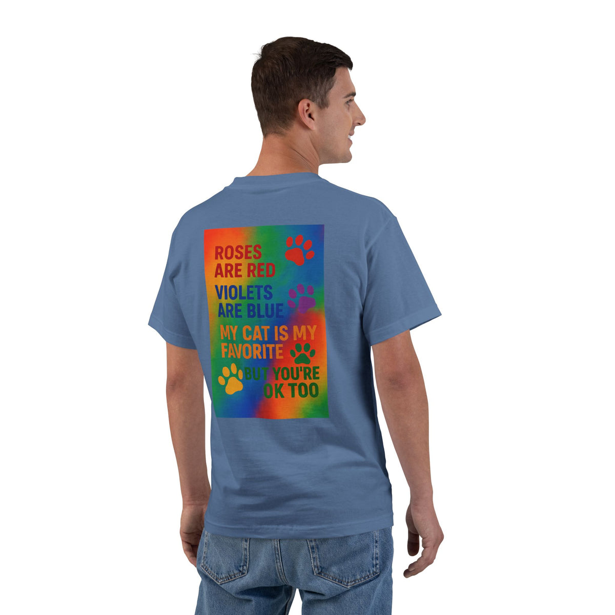 Roses Are Red Cat Men's Short-Sleeve Crewneck Tee