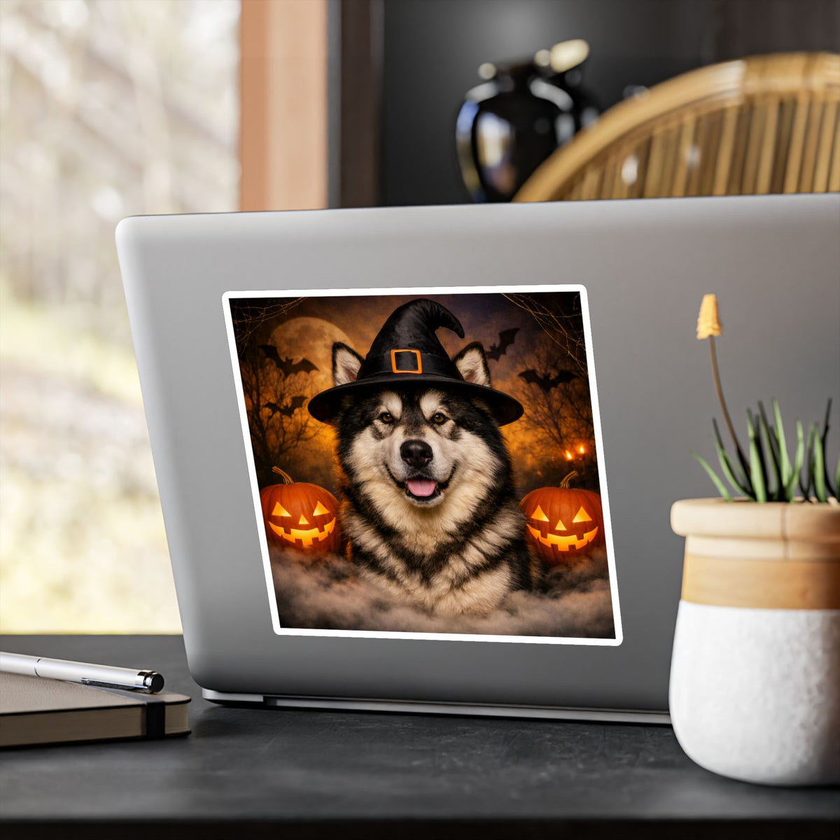 Witch Hat Pack Malamute Vinyl Decal