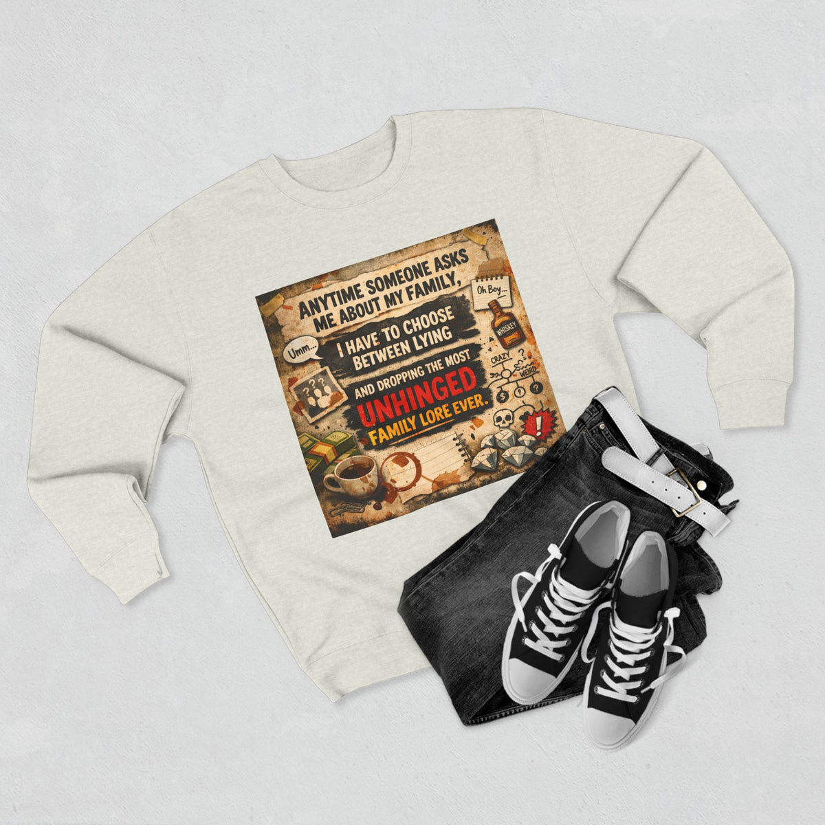 Unhinged Family Unisex Crewneck Sweatshirt