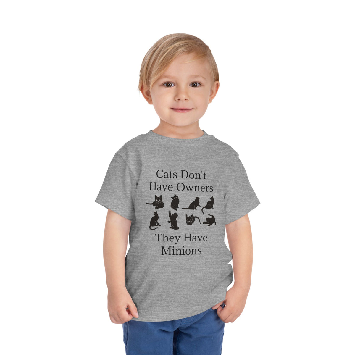 Cat Minions Toddler Unisex Short Sleeve Crewneck Tee