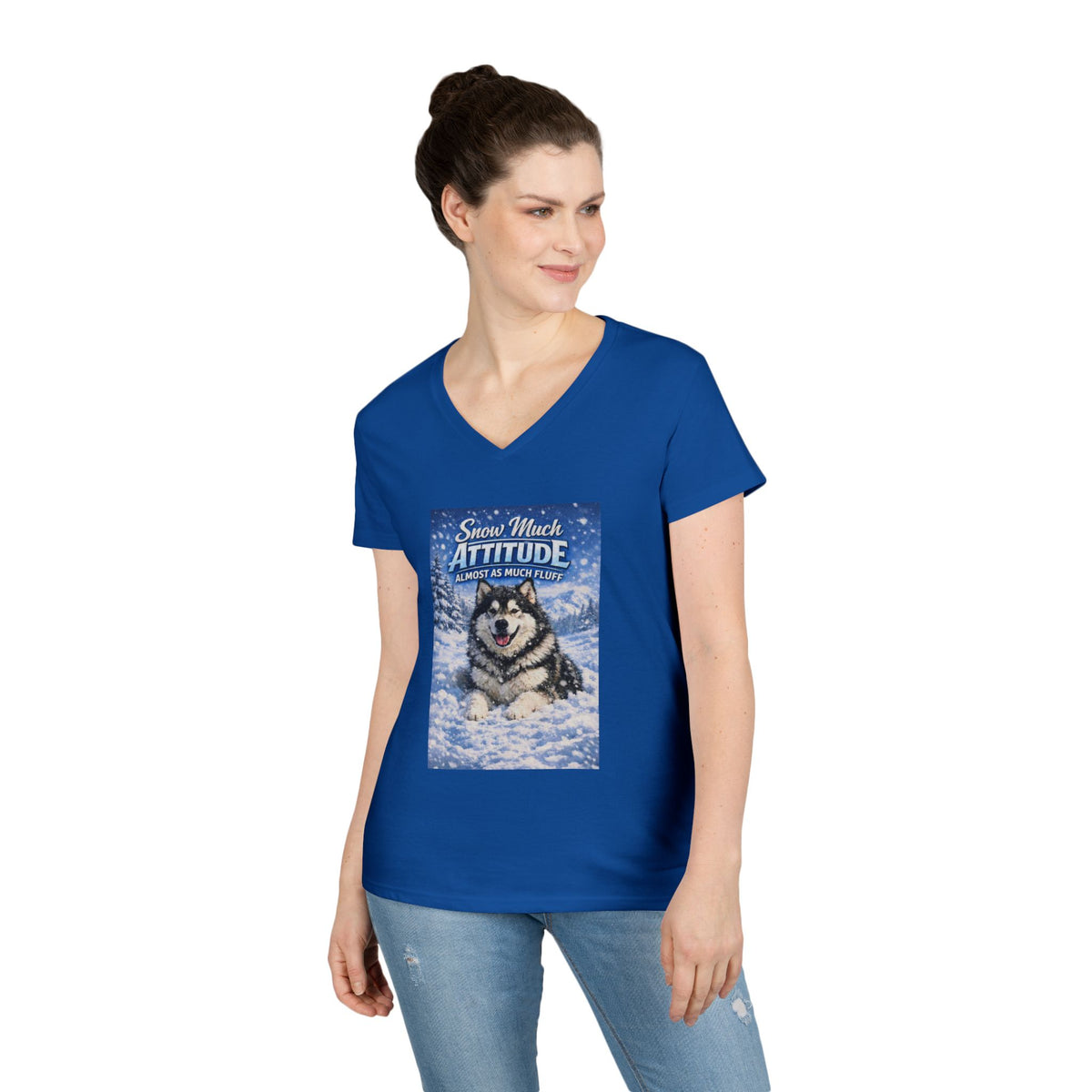 Snow Much Attitude Women's V-Neck Tee