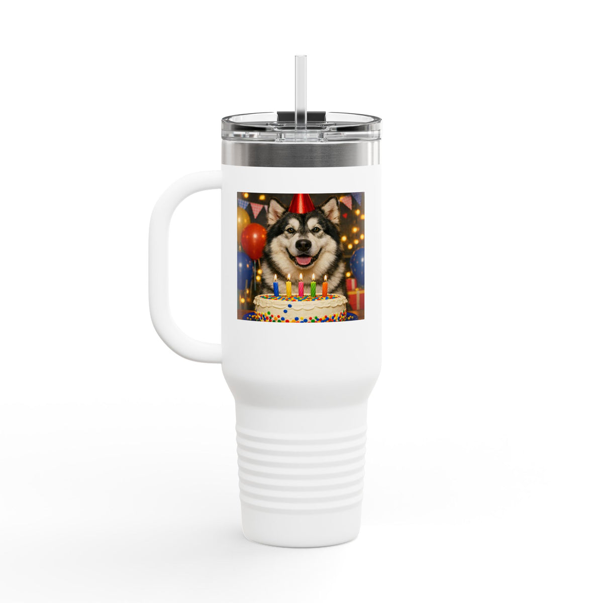 Birthday Buddy Malamute Insulated Travel Mug