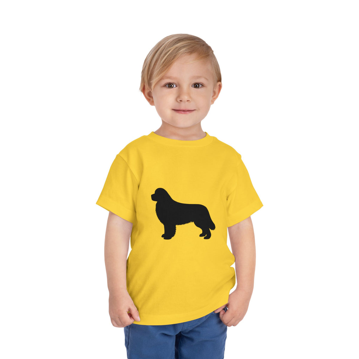 Newfie Silhouette Toddler Unisex Short Sleeve Crewneck Tee