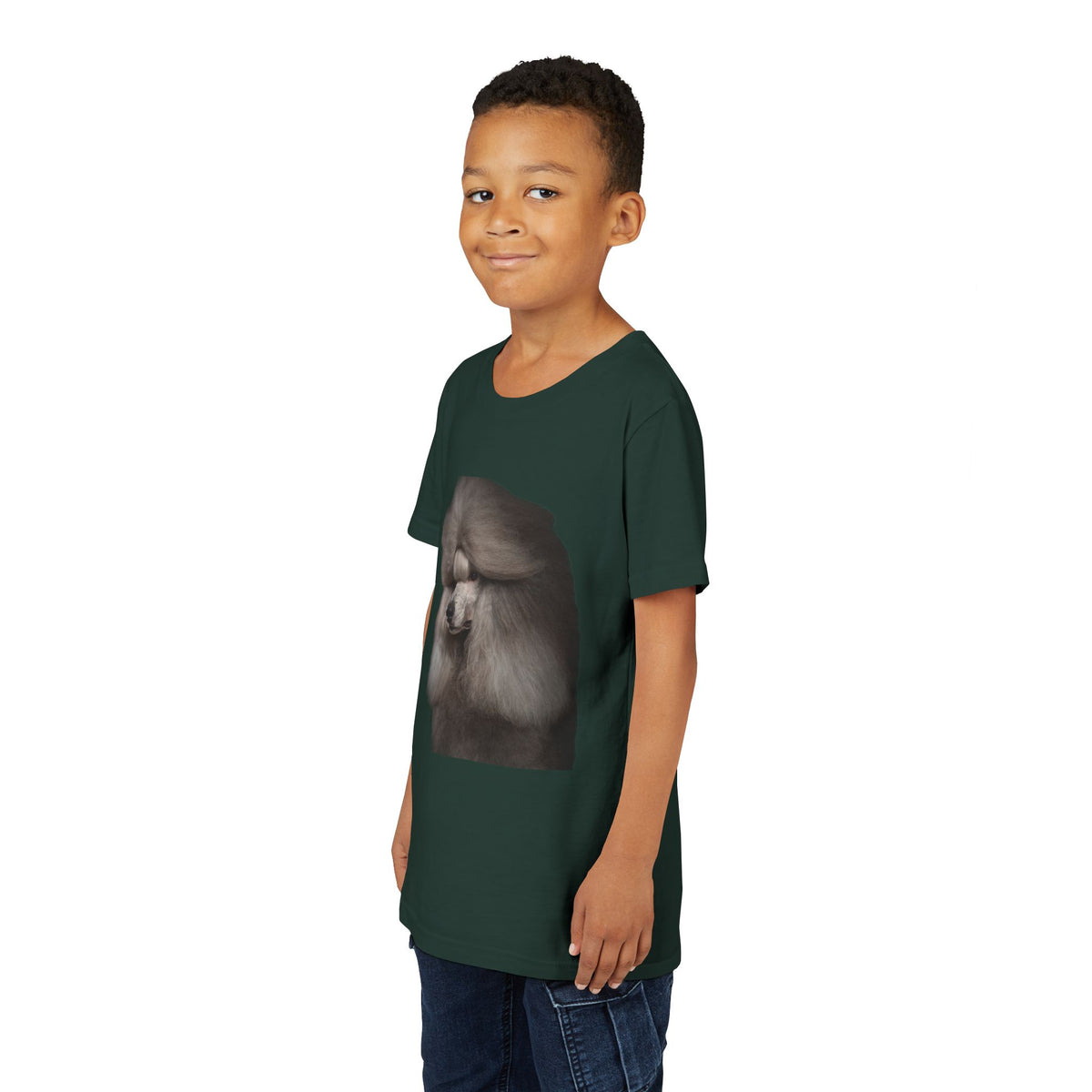 Poodle Head Youth Unisex Short Sleeve Crewneck Tee