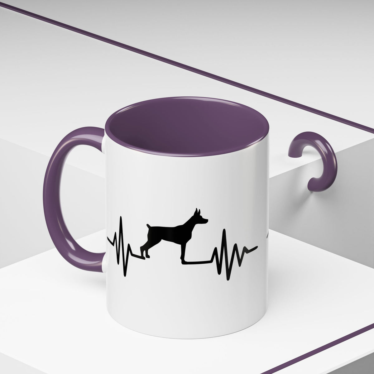 My Heart Beats For Dobermans 2-Tone Coffee Mug