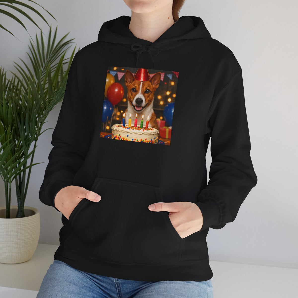 Birthday Buddy Basenji Unisex Hoodie