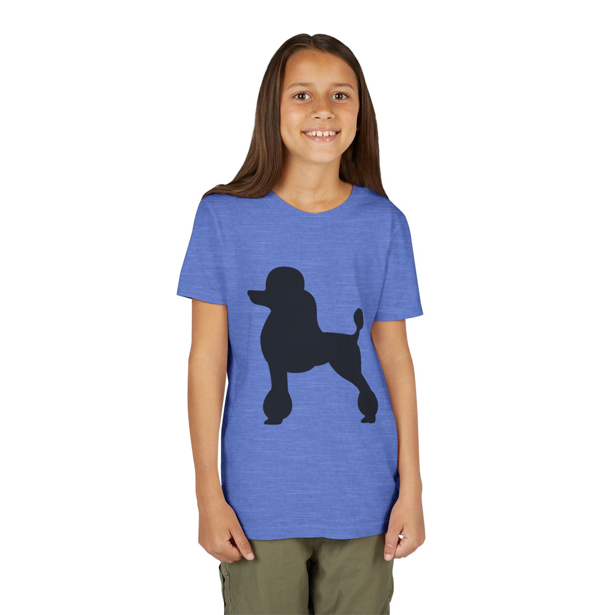 Poodle Silhouette Youth Unisex Short Sleeve Crewneck Tee