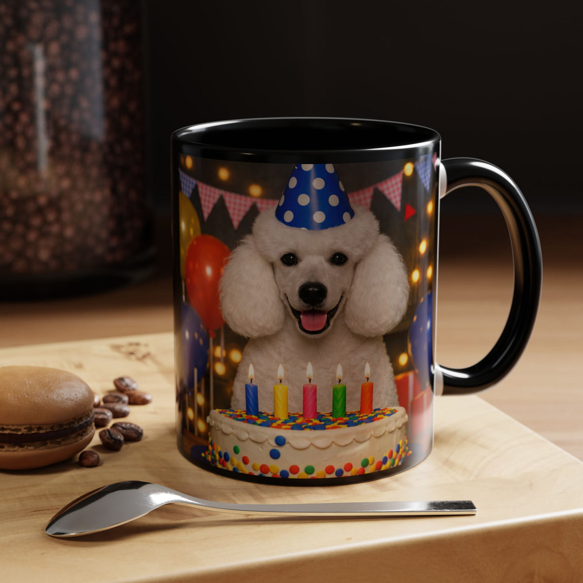 Birthday Buddy Poodle 2-Tone Coffee Mug