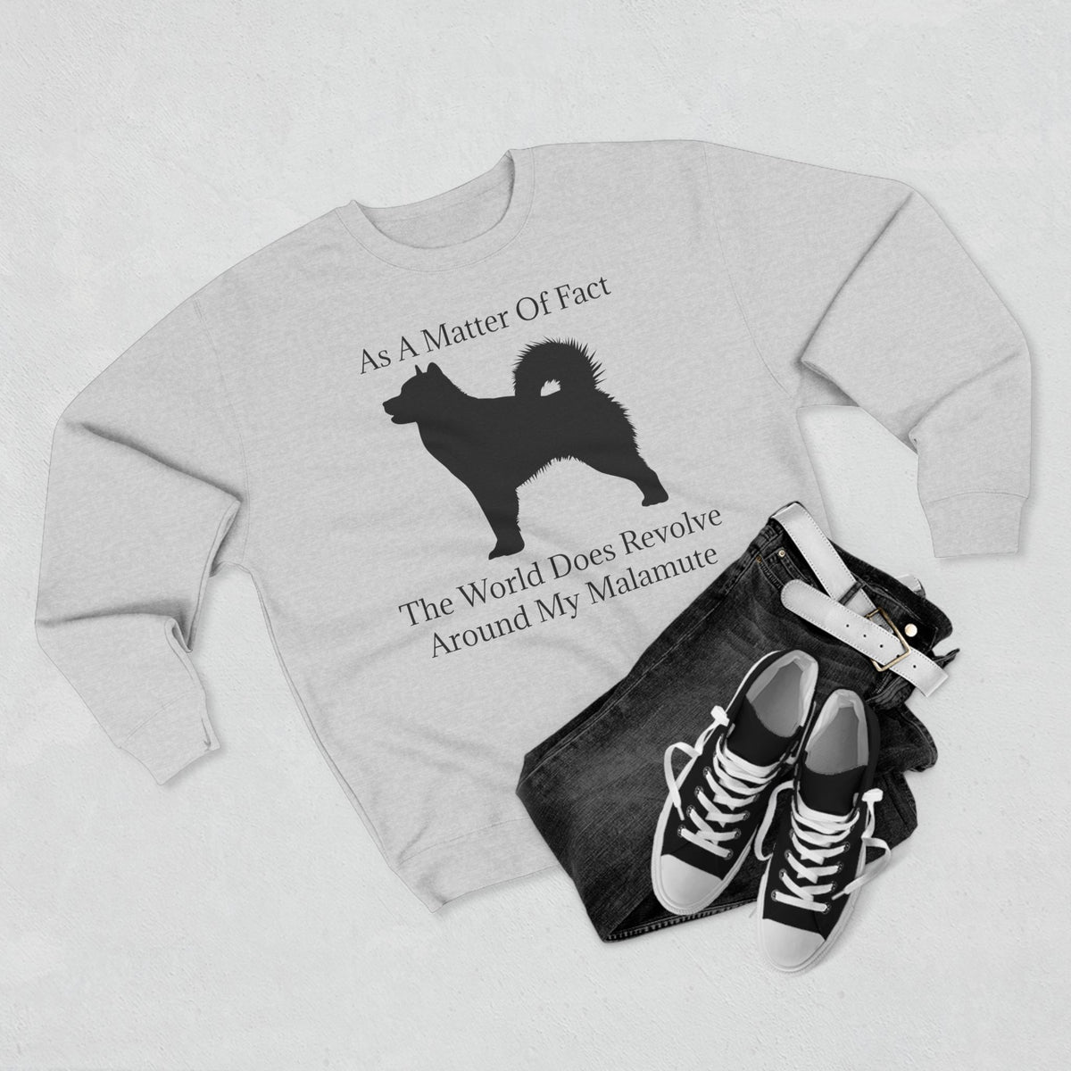 Matter Of Fact Malamute Unisex Crewneck Sweatshirt
