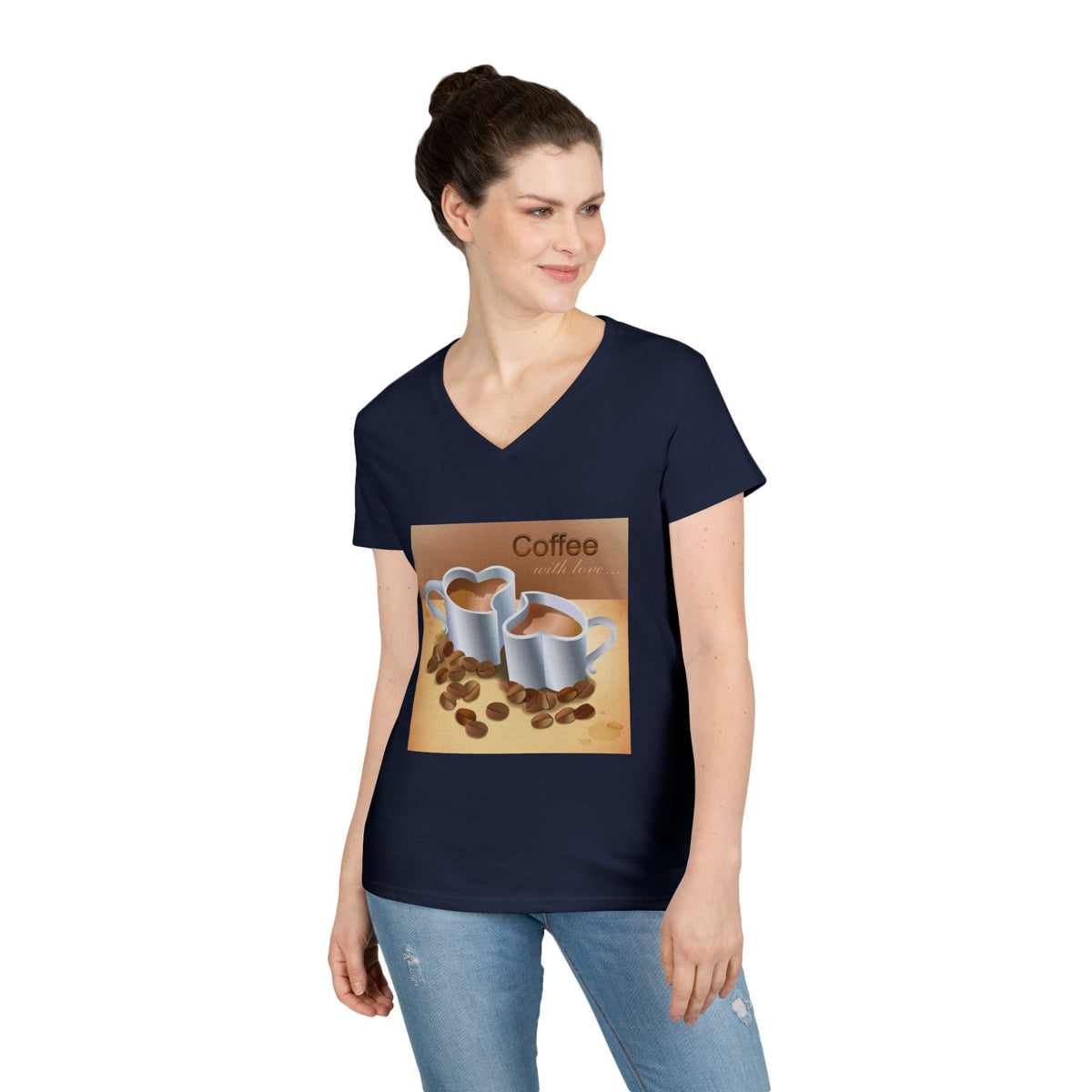 Coffee With Love Women's V-Neck Tee