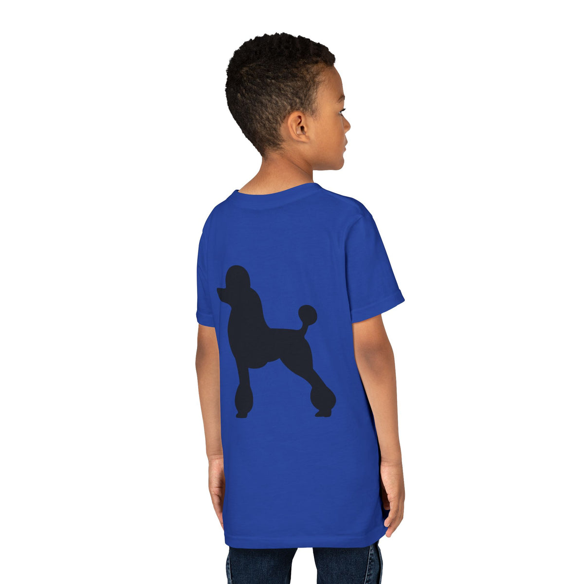Poodle Silhouette Youth Unisex Short Sleeve Crewneck Tee