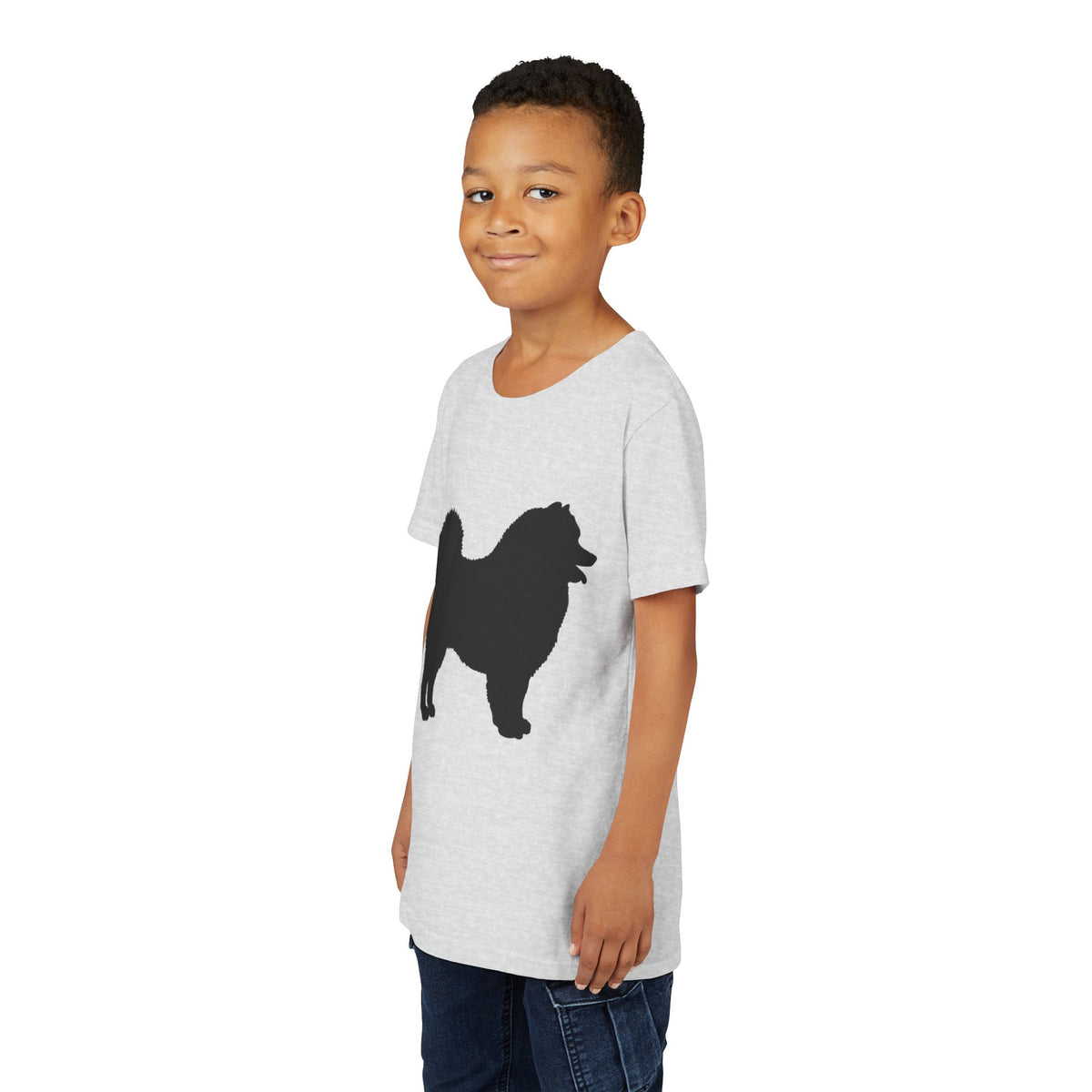 Samoyed Silhouette Youth Unisex Short Sleeve Crewneck Tee
