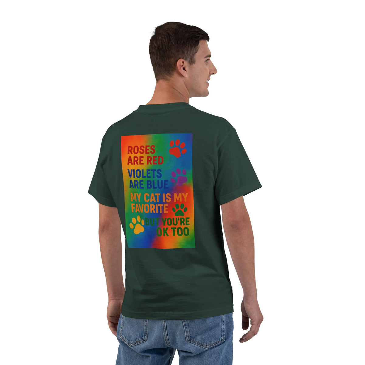 Roses Are Red Cat Men's Short-Sleeve Crewneck Tee