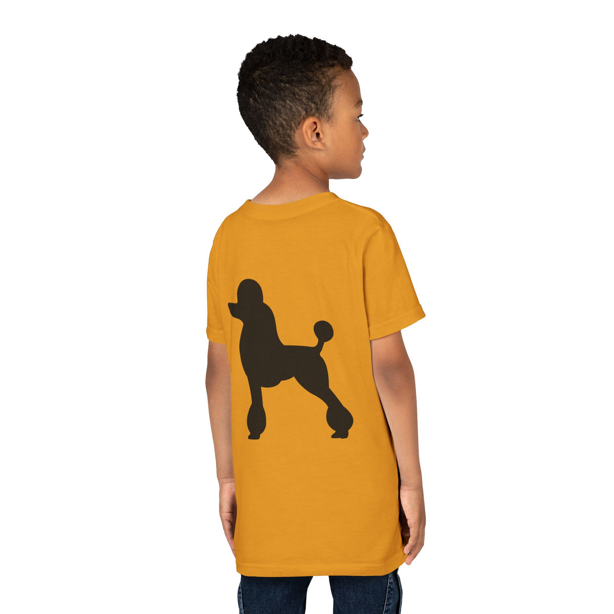 Poodle Silhouette Youth Unisex Short Sleeve Crewneck Tee