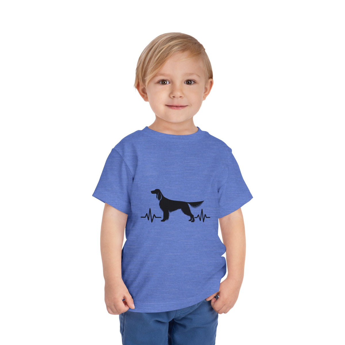 My Heart Beats For English Setters Toddler Unisex Short Sleeve Crewneck Tee
