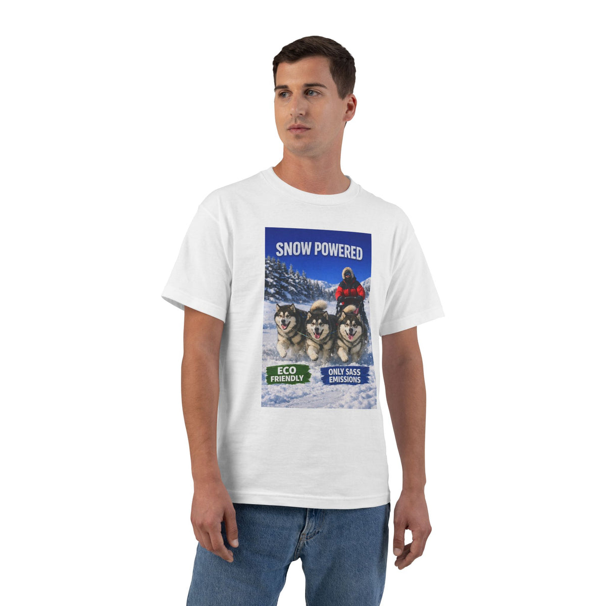 Snow Powered Men's Short-Sleeve Crewneck Tee
