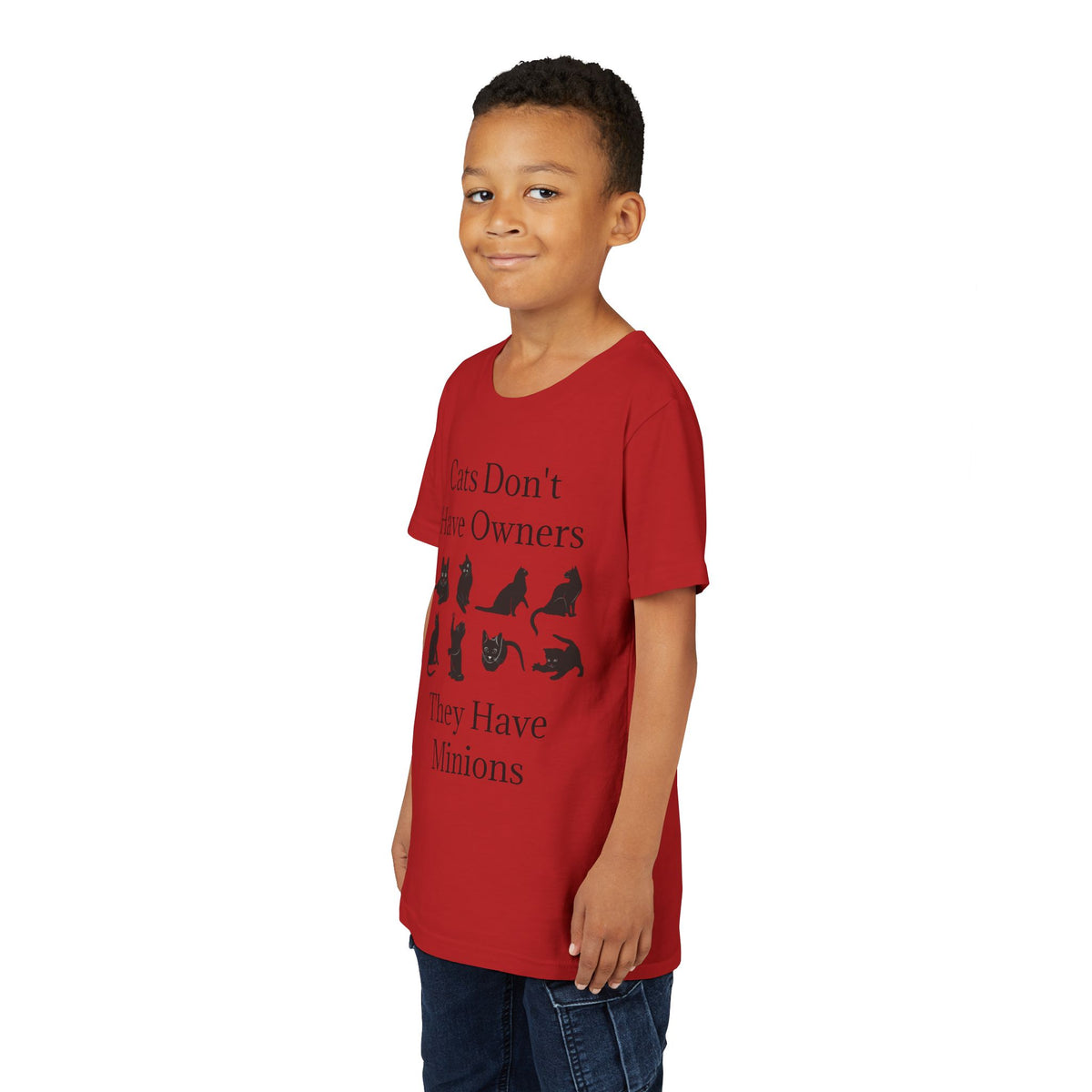 Cat Minions Youth Unisex Short Sleeve Crewneck Tee