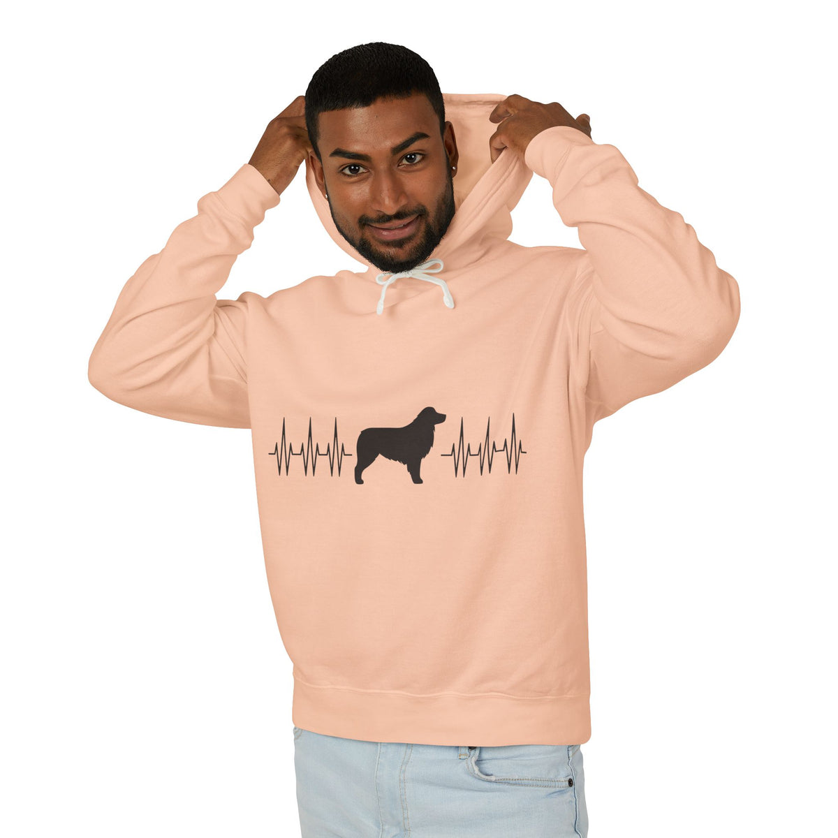 My Heart Beats For Aussies Unisex Lightweight Hoodie