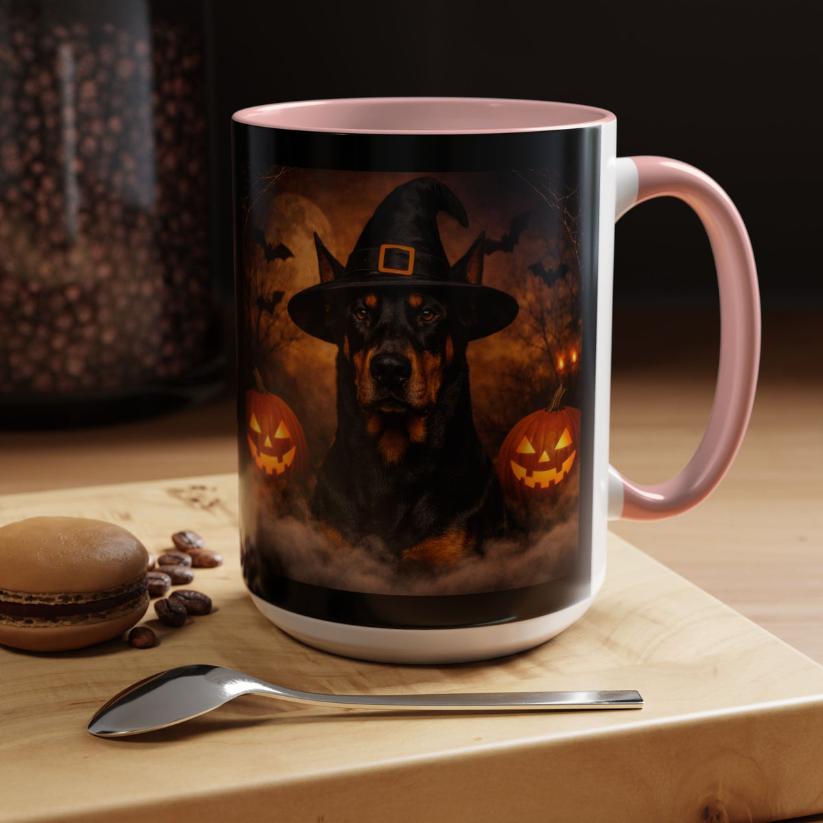 Witch Hat Pack Doberman 2-Tone Coffee Mug