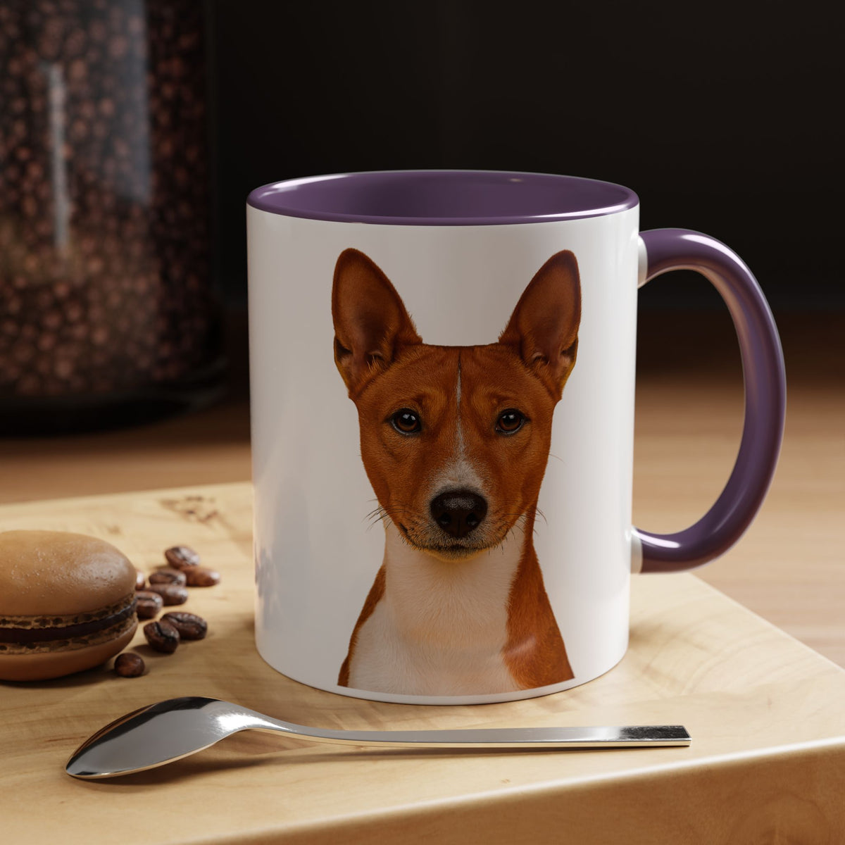 Basenji Head 2-Tone Coffee Mug