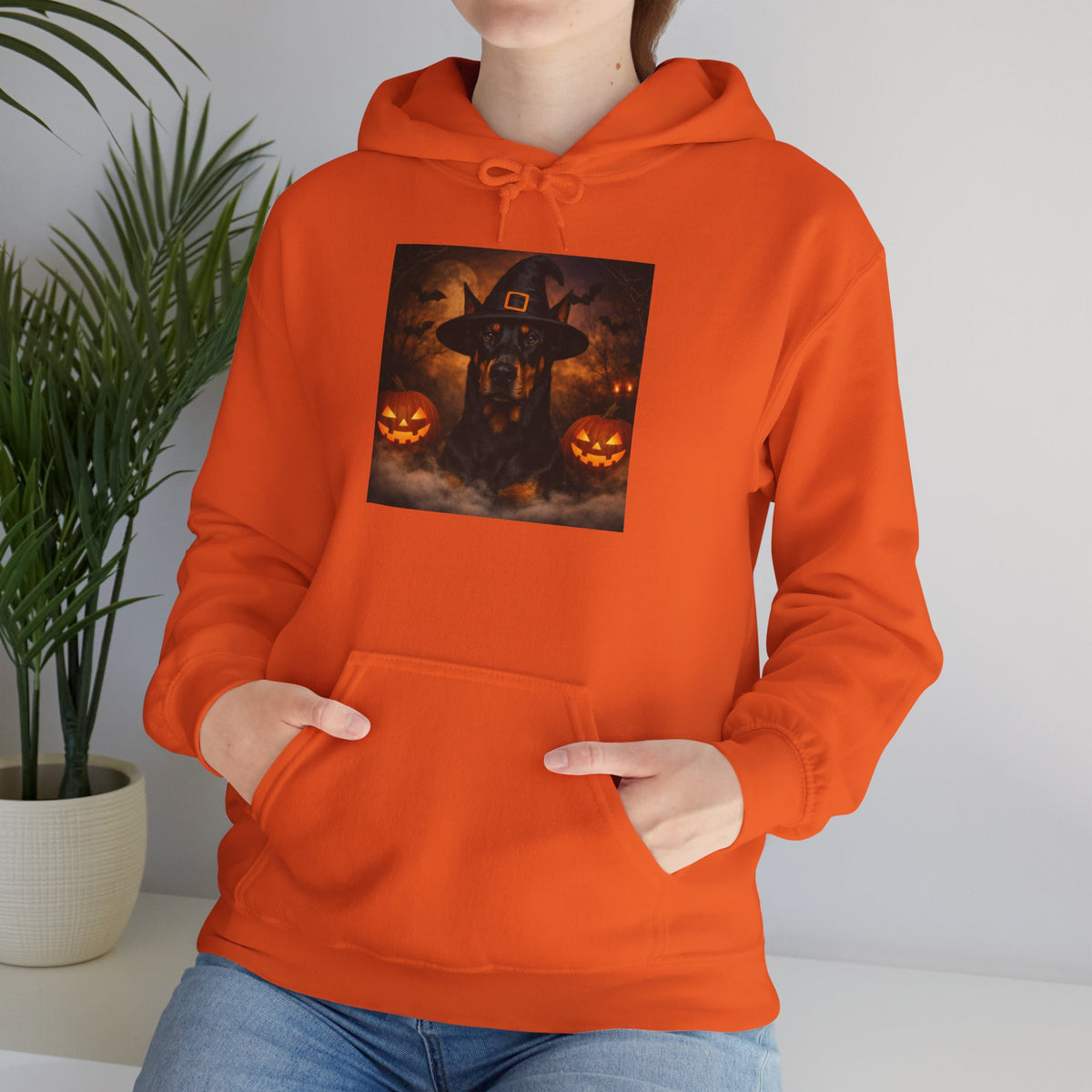 Witch Hat Pack Doberman Unisex Hoodie