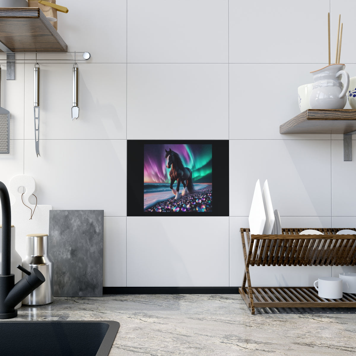 Midnight Magic Ceramic Photo Tile