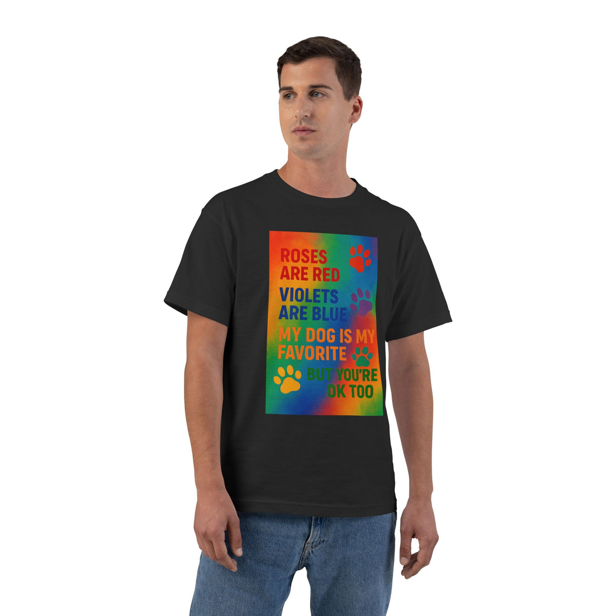 Roses Are Red Dog Men's Short-Sleeve Crewneck Tee