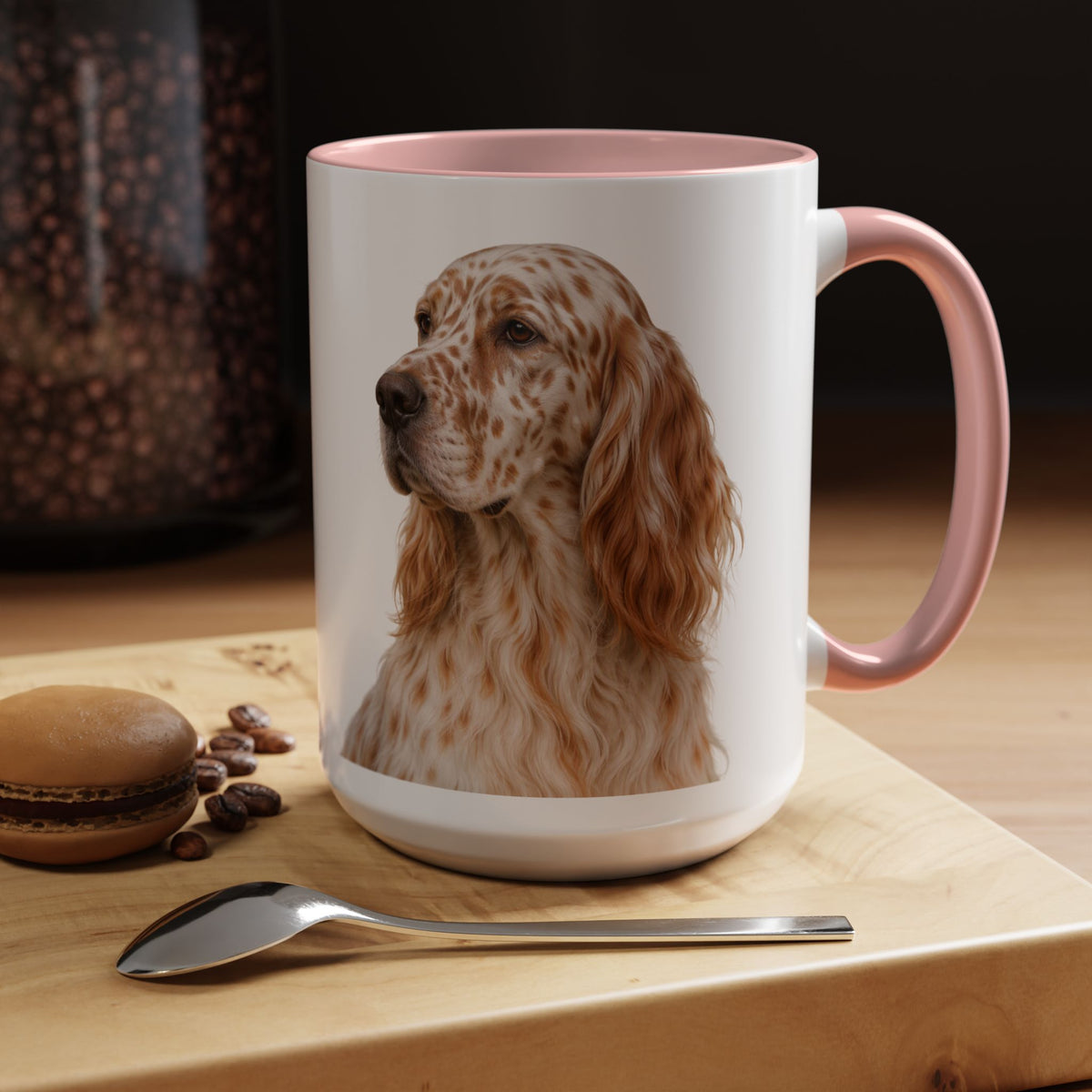 English Setter Head 2-Tone Coffee Mug