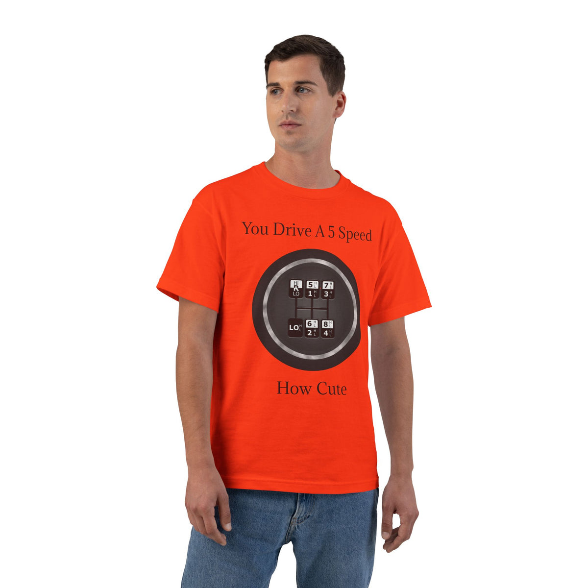 5 Speed How Cute Men's Short-Sleeve Crewneck Tee