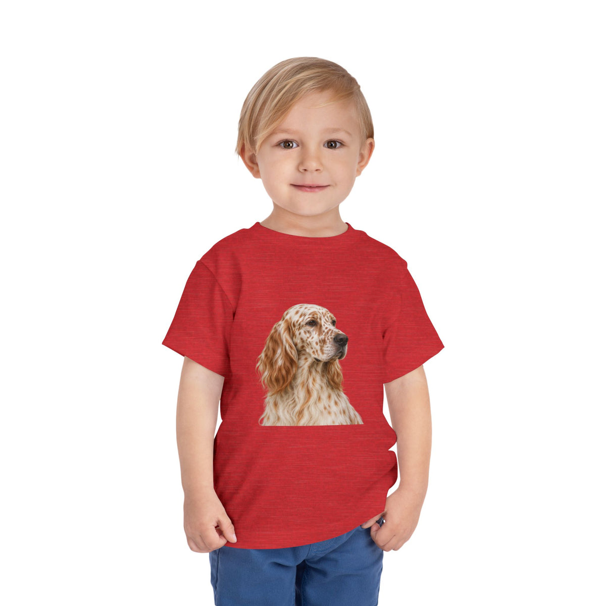 English Setter Head Toddler Unisex Short Sleeve Crewneck Tee