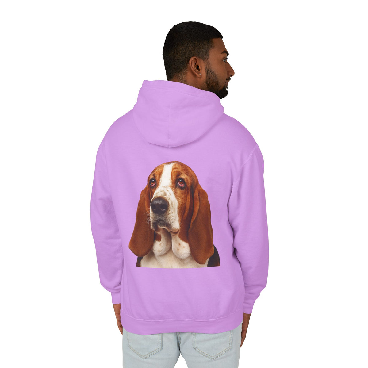 Basset Head Unisex Lightweight Hoodie