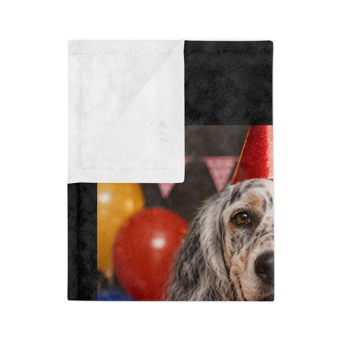 Birthday Buddy English Setter Velveteen Microfiber Blanket