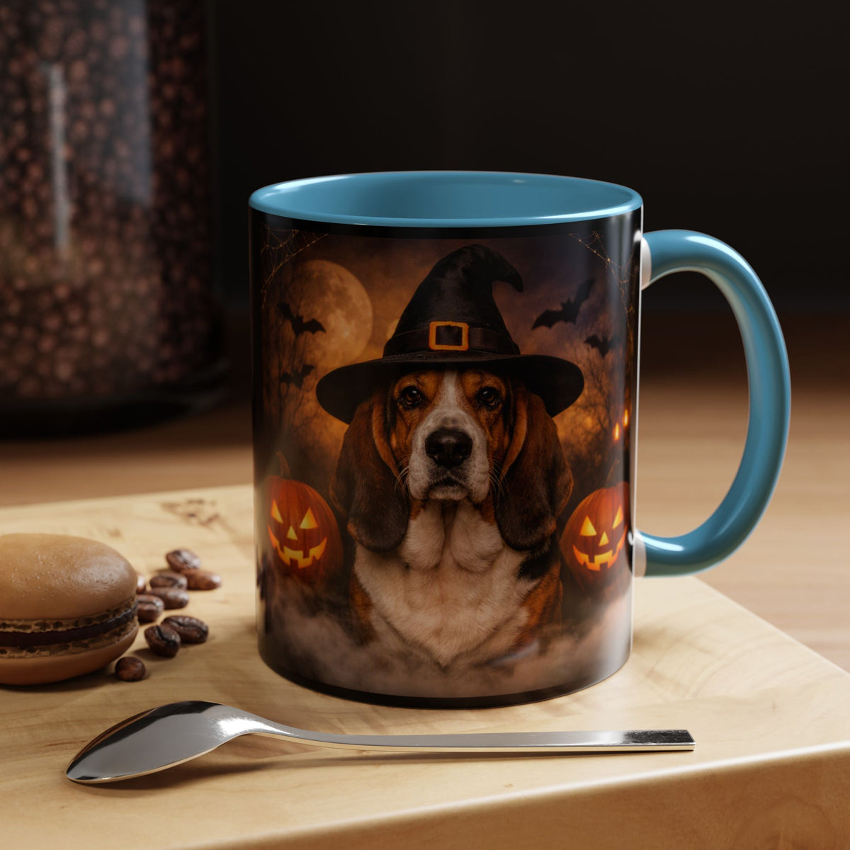 Witch Hat Pack Basset 2-Tone Coffee Mug
