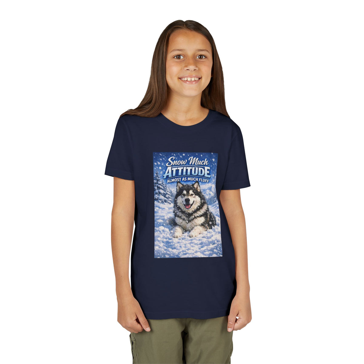 Snow Much Attitude Youth Unisex Short Sleeve Crewneck Tee