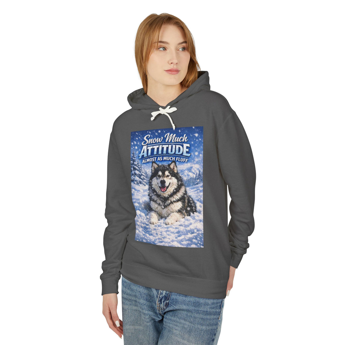 Snow Much Attitude Unisex Lightweight Hoodie