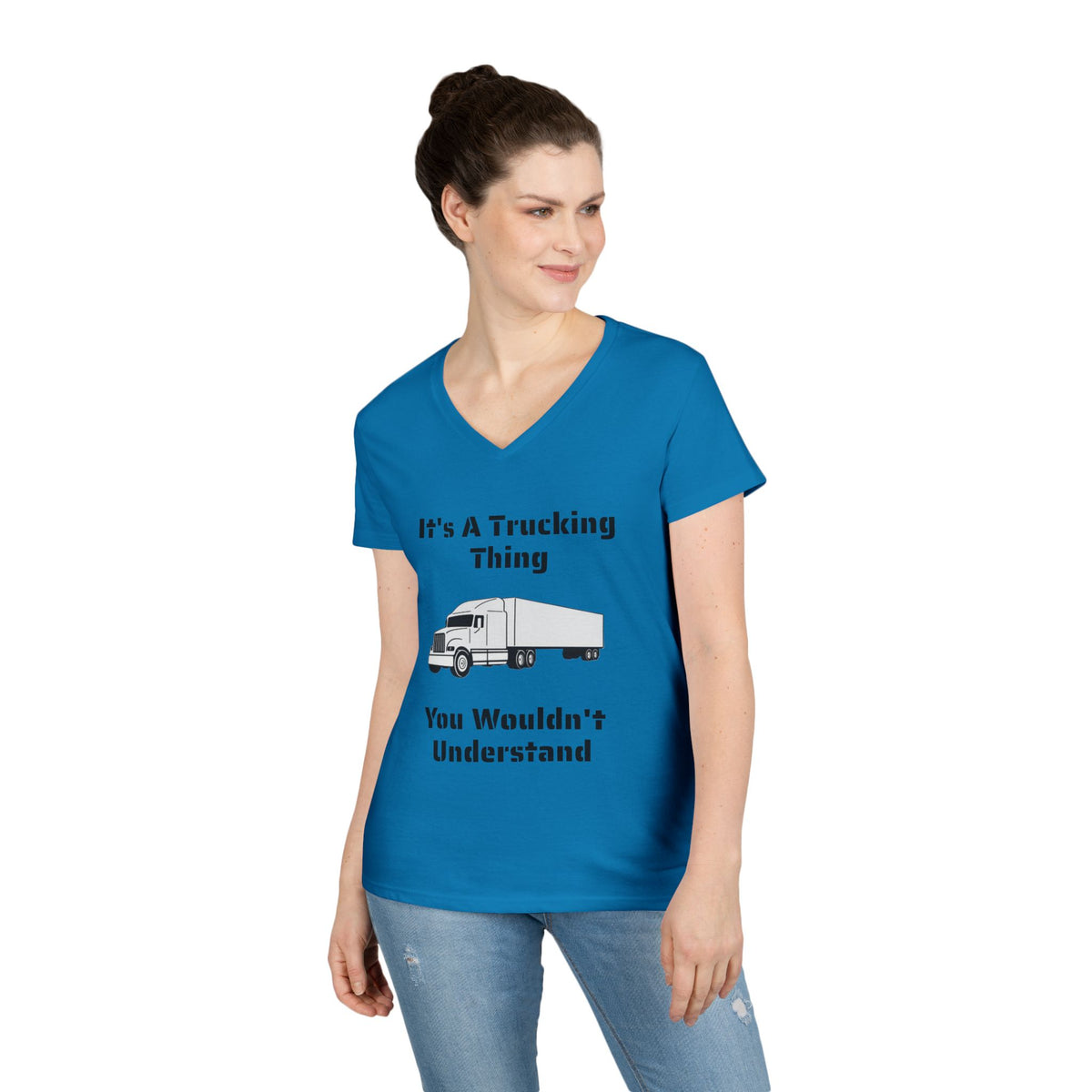Trucking Thing Women's V-Neck Tee