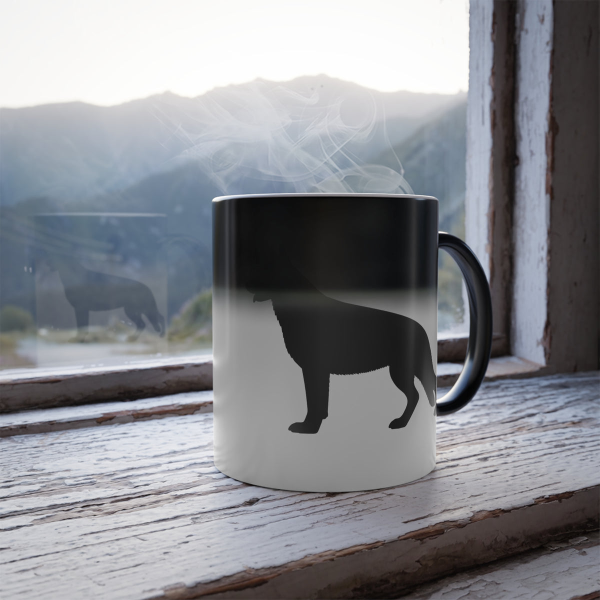 German Shepherd Silhouette Color Changing Mug