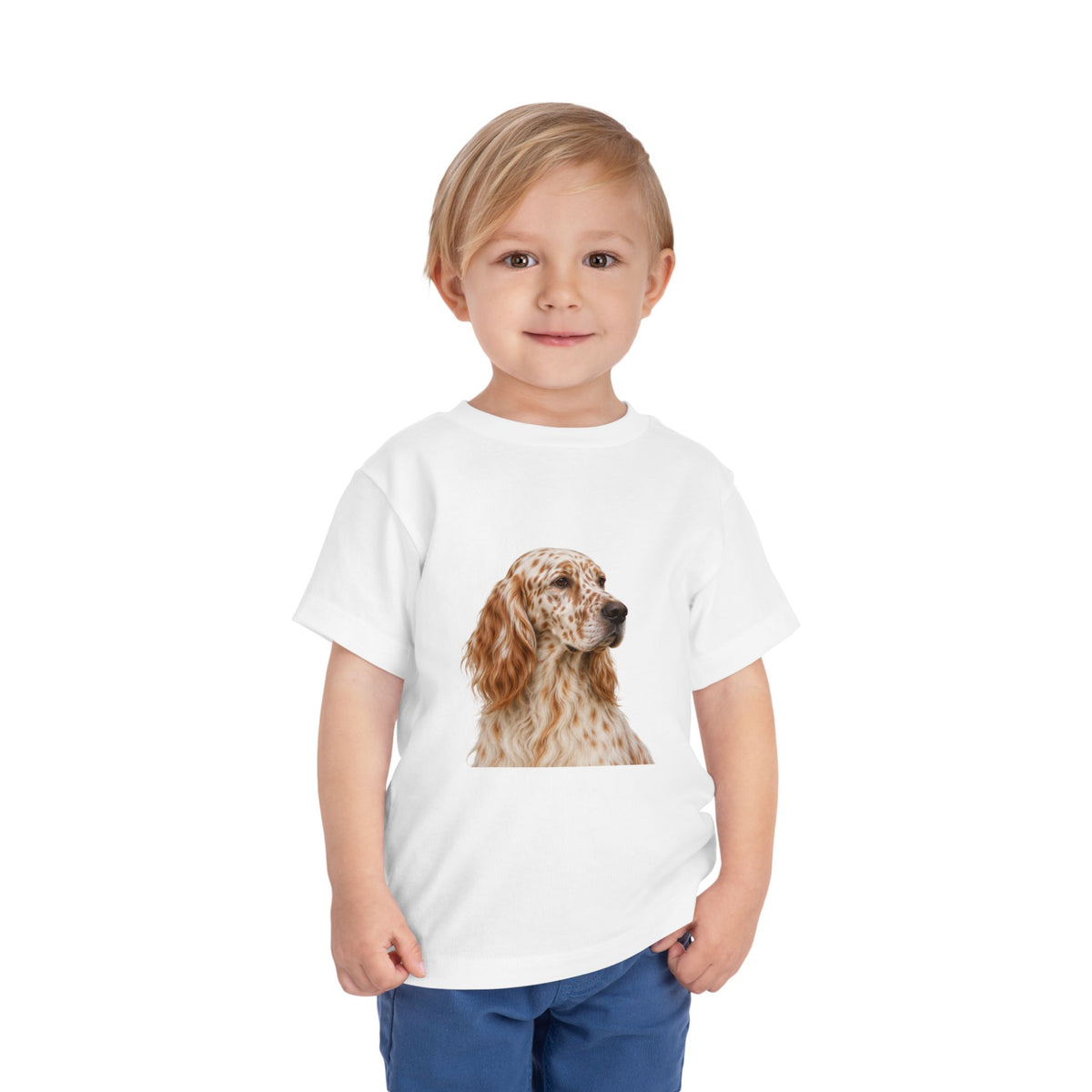English Setter Head Toddler Unisex Short Sleeve Crewneck Tee