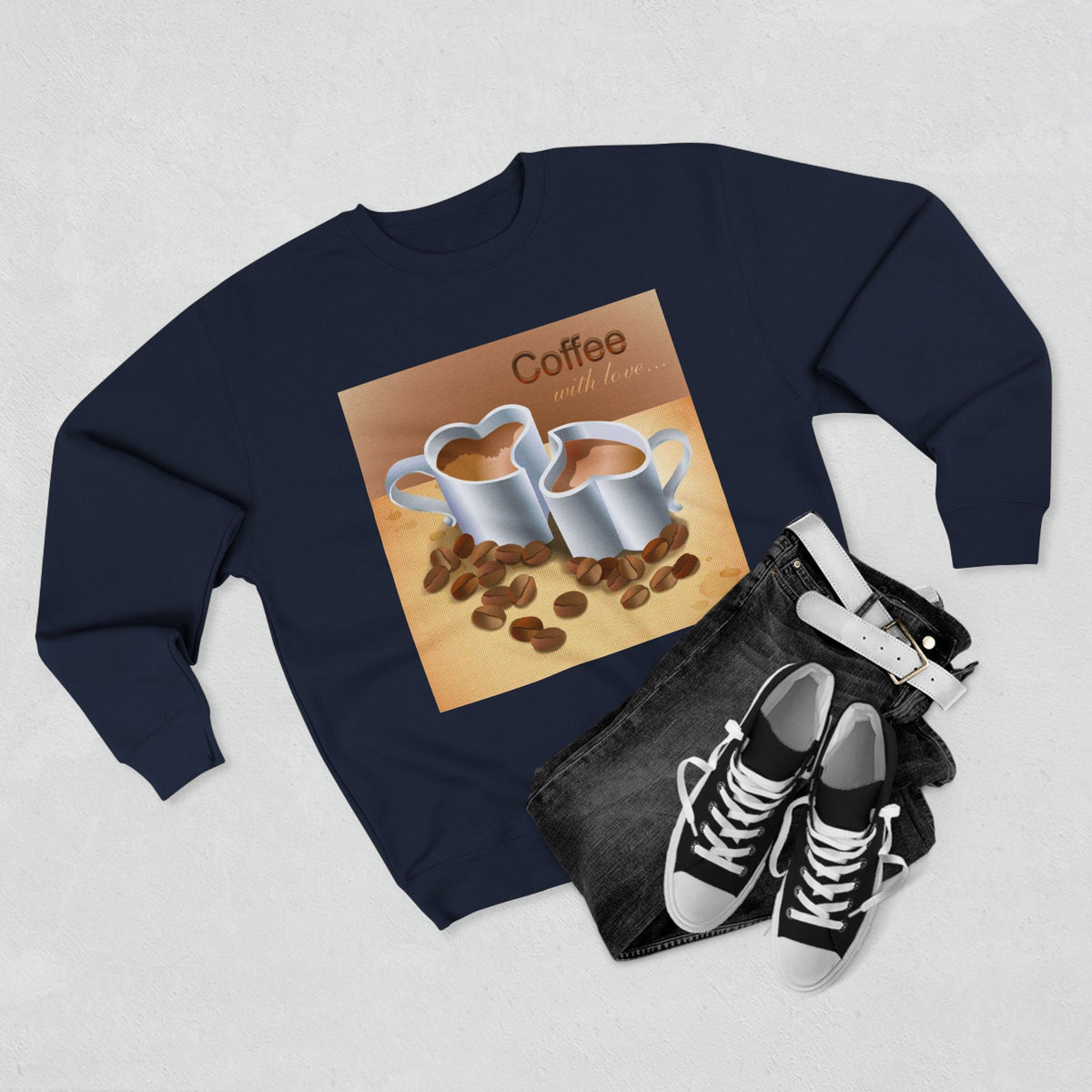 Coffee With Love Unisex Crewneck Sweatshirt