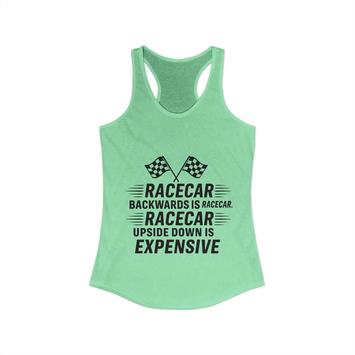 Racecar Backwards Women's Racerback Tank