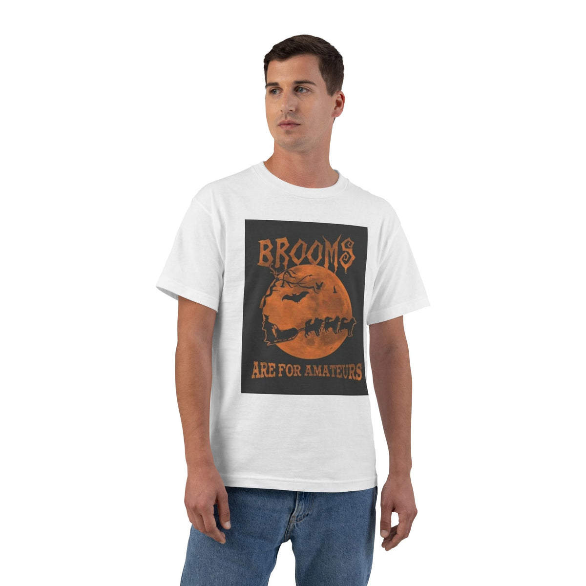 Brooms Are For Amateurs Men's Short-Sleeve Crewneck Tee