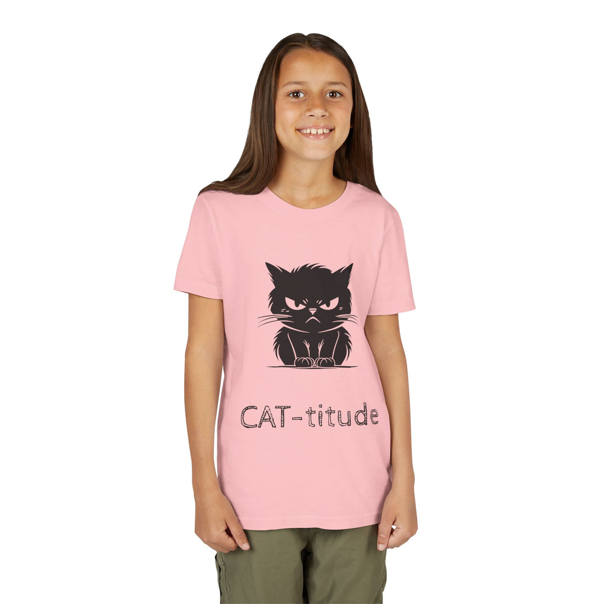 CAT-titude Youth Unisex Short Sleeve Crewneck Tee