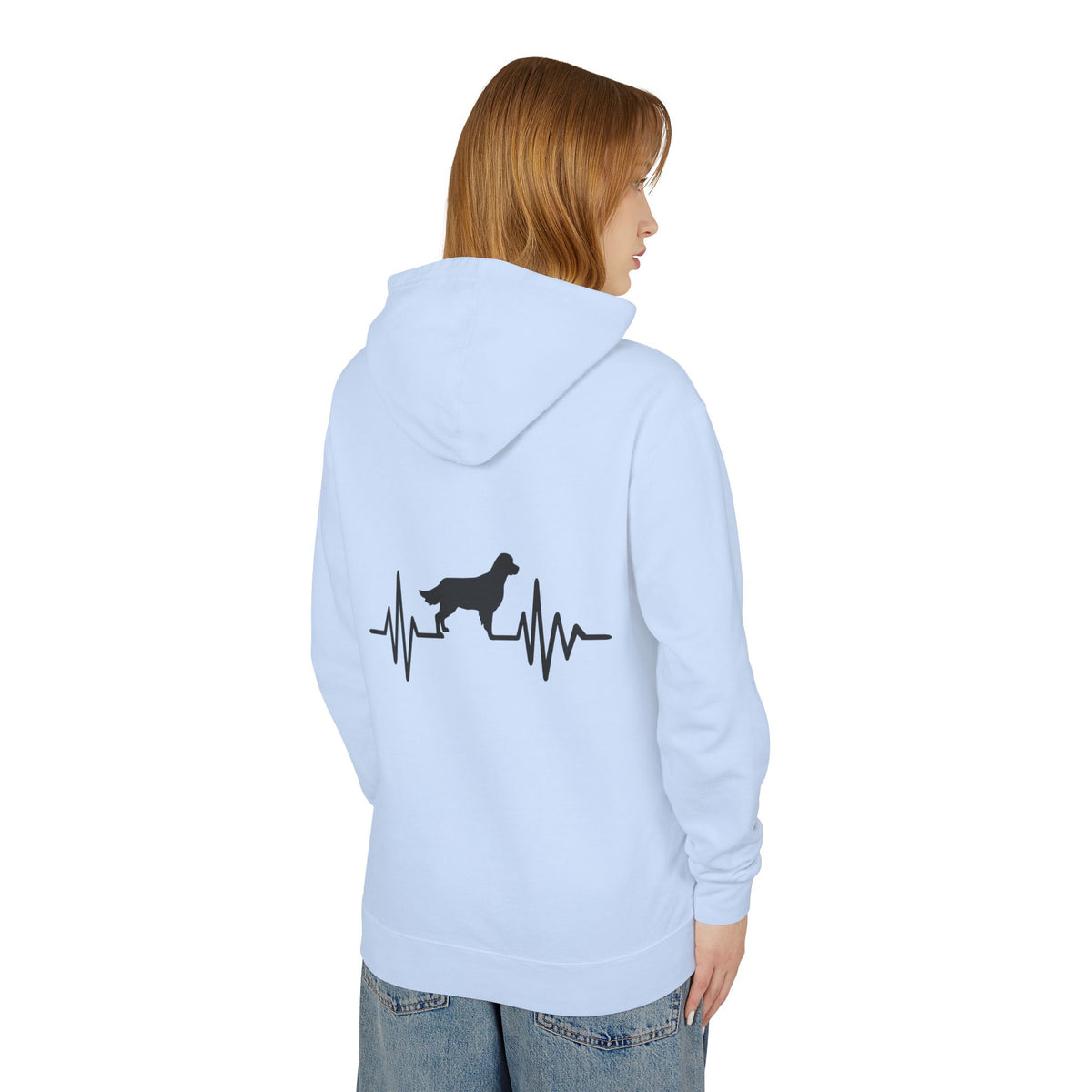 My Heart Beats For Goldens Unisex Lightweight Hoodie