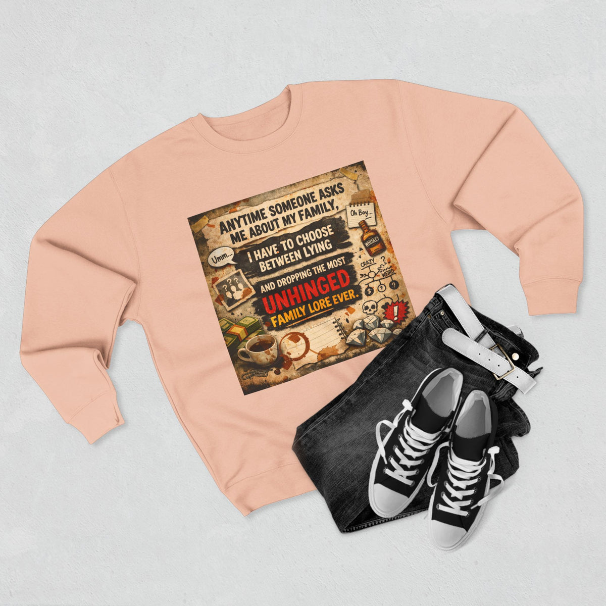 Unhinged Family Unisex Crewneck Sweatshirt