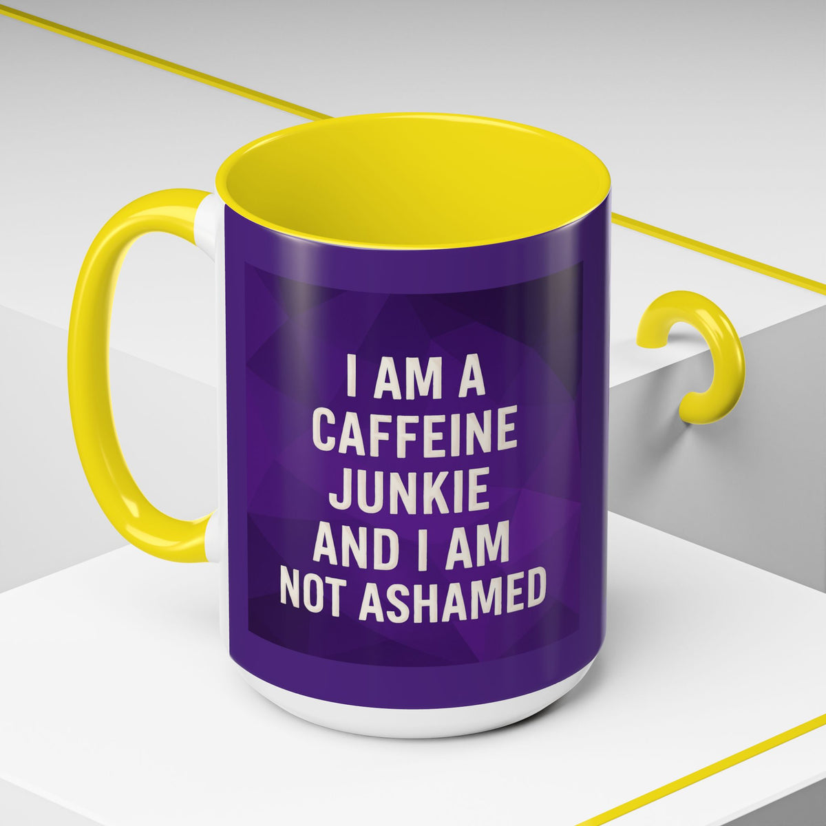 Caffeine Junkie 2-Tone Coffee Mug