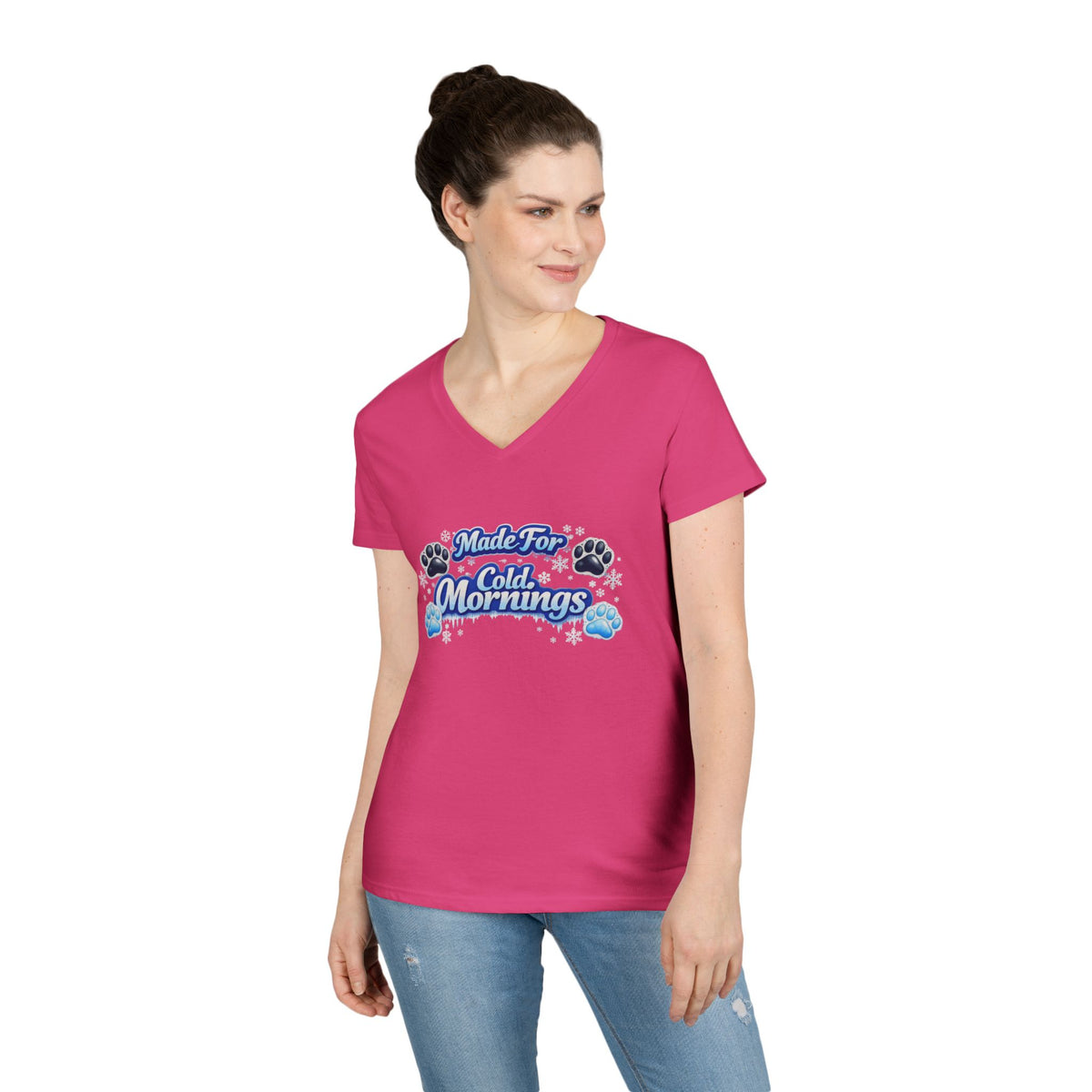 Made For Cold Mornings Women's V-Neck Tee
